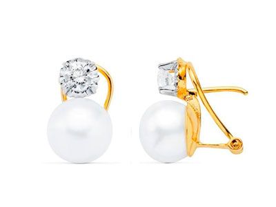 Pendientes garra clásica diamante