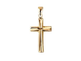 Cruz oro amarillo plisada