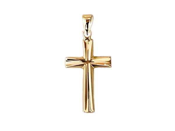 Cruz oro amarillo plisada