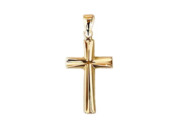 Cruz oro amarillo plisada
