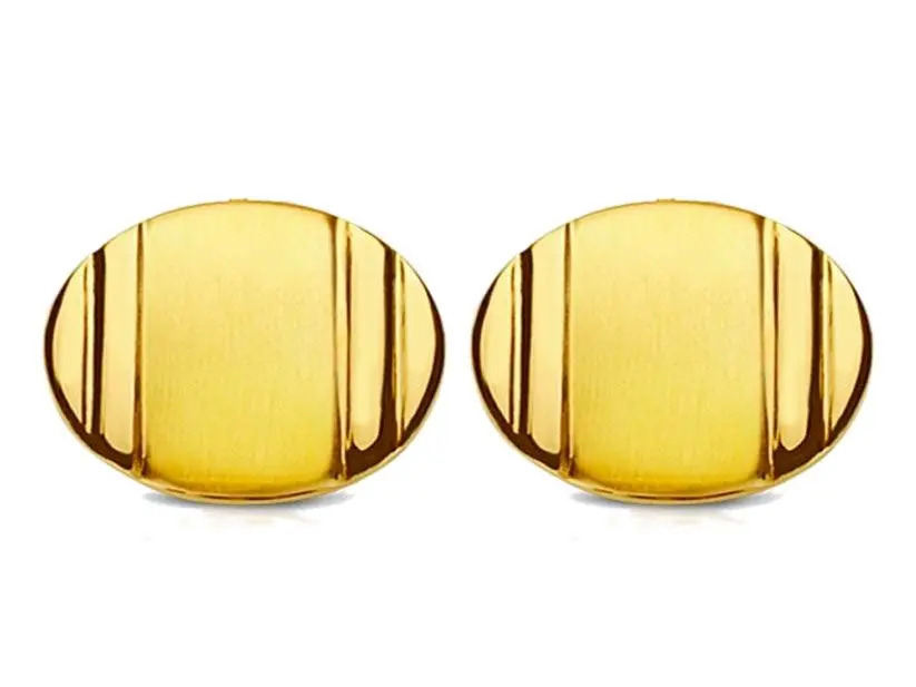 Cubrebotones ovales oro amarillo