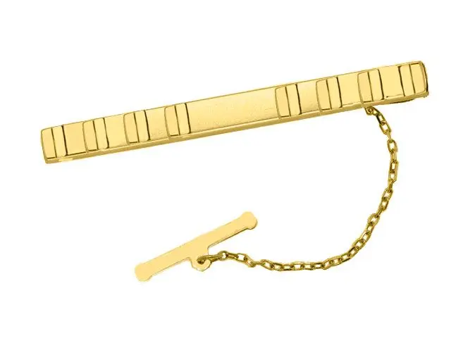 Alfiler corbata oro franjas