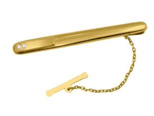Alfiler corbata oro circonitas