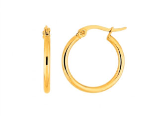 Aros de acero dorados de tubo de 2 x 20 mm