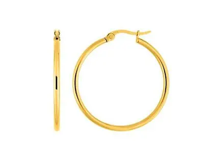 Aros acero dorados 30
