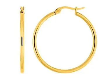 Aros acero dorado 50