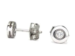 Pendientes chatones brillantes oro