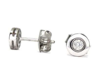 Pendientes chatones brillantes oro