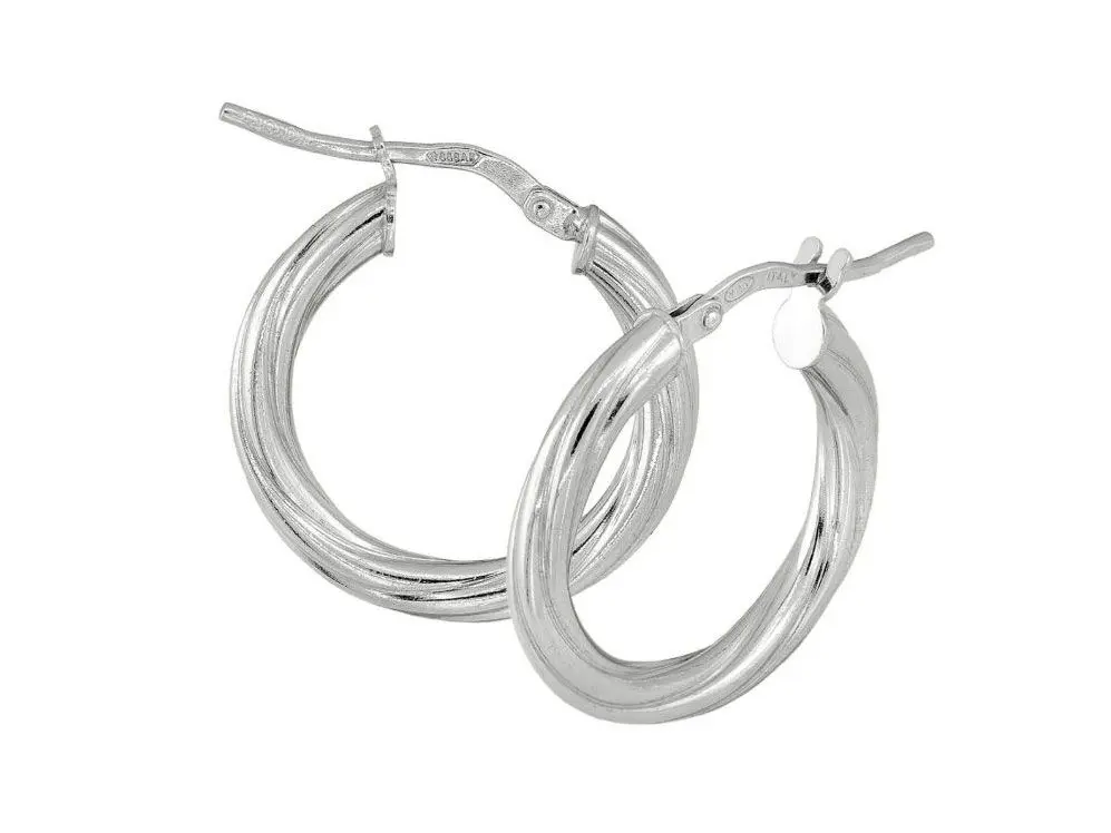 Aros plata trenzados 20mm