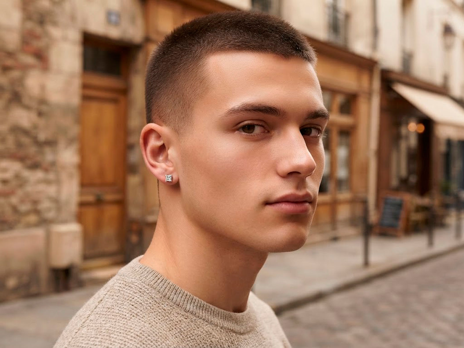 Pendientes plata cuadrada 6