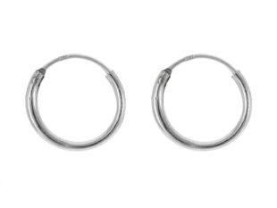 Aros pequeños plata rodiada