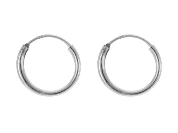 Aros pequeños plata rodiada