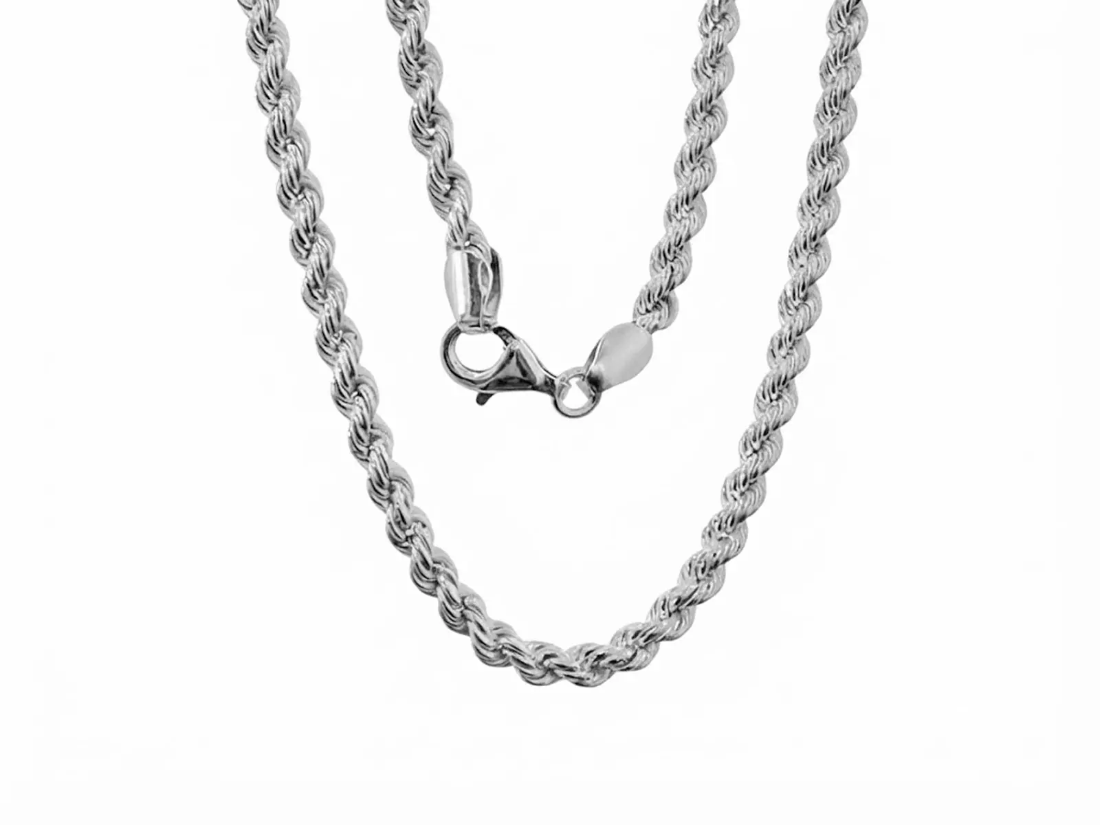 Cadena plata cordón 3 mm