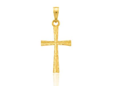 Cruz oro lapidada tubo