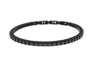 Pulsera acero circonitas negras