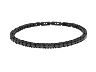 Pulsera acero circonitas negras