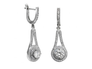 Pendientes largos circonitas fiesta
