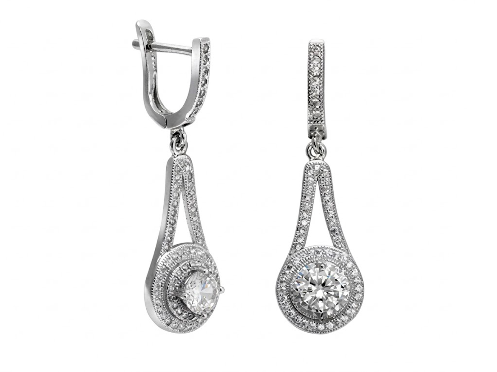 Pendientes largos circonitas fiesta