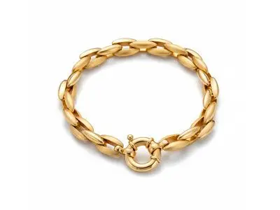 Pulsera oro eslabones gruesa