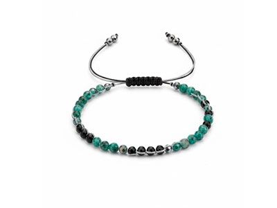 Pulsera obsidianas crisocolas
