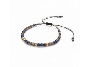 Pulsera zafiros cuarzos ahumados
