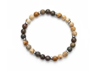 Pulsera elástica Jaspe broncita