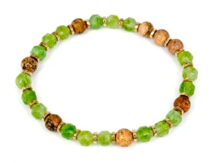 Pulsera elástica jaspes peridotos