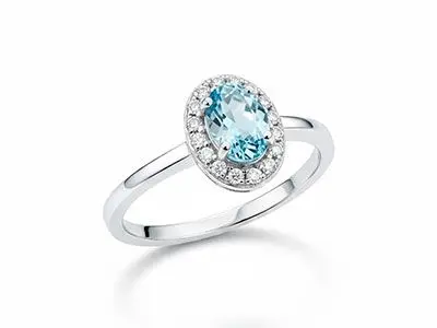 Anillo oro rosetón topacio