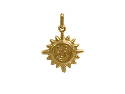 Colgante oro sol volumen