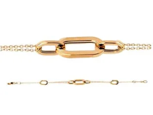 Pulsera centro doble eslabones