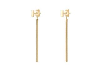 Pendientes plata chapada cadenas