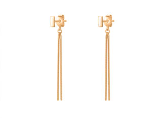 Pendientes plata chapada cadenas