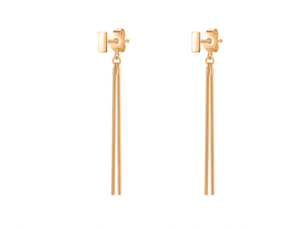 Pendientes plata chapada cadenas