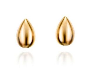 Pendientes plata chapada gota
