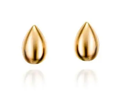 Pendientes plata chapada gota
