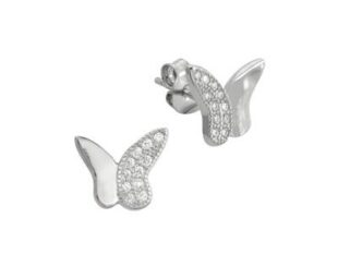 Pendientes plata mariposa circonitas