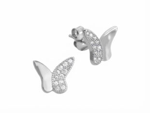 Pendientes plata mariposa circonitas