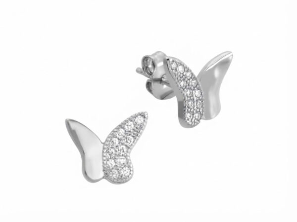 Pendientes plata mariposa circonitas