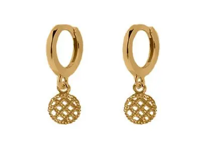 Pendientes chapada aros colgante