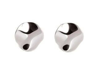 Pendiente plata redondo irregular