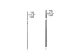 Pendientes plata barra articulada