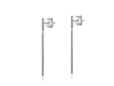 Pendientes plata barra articulada