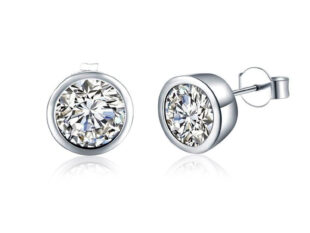 Pendientes plata chatón 5