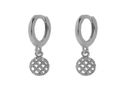 Pendientes plata aros colgante