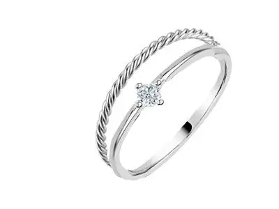 Anillo plata doble aro
