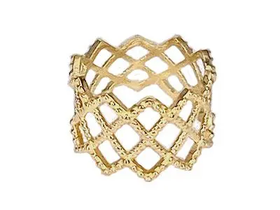 Anillo plata chapado trenzado