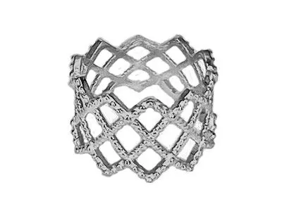 Anillo plata ancho trenzado
