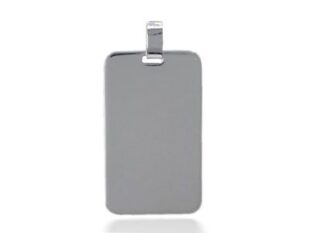 Placa Rectangular grande plata