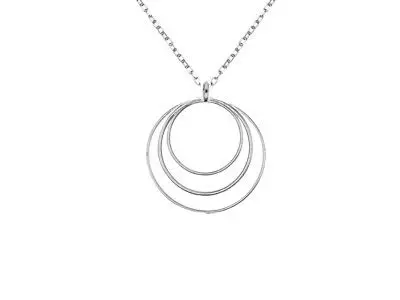 Gargantilla plata aros concentricos