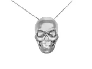 Gargantilla plata calavera pequeña